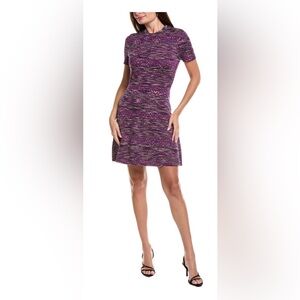 NWT M MISSONI SPACE DYE KNIT DRESS - Purple - size xs